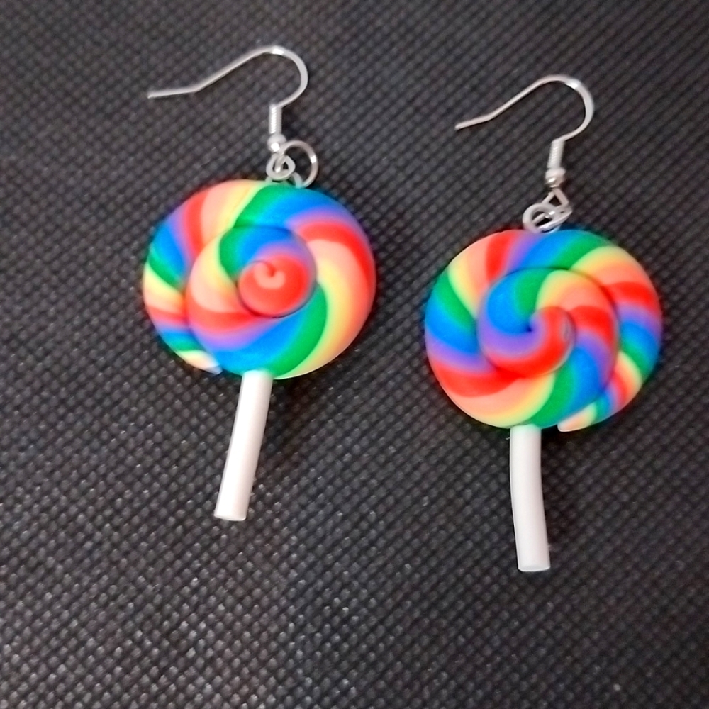 Big Pierced Lollipop Earrings